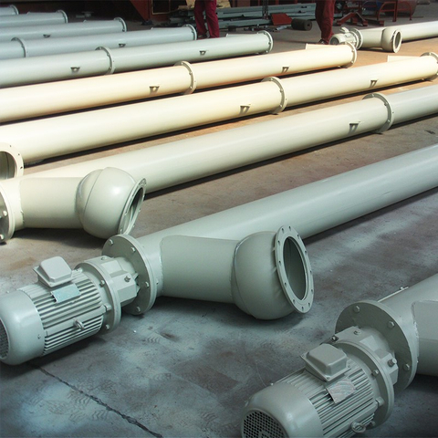 Закрытый горизонтальный зерновой трубчатый винтовой конвейер