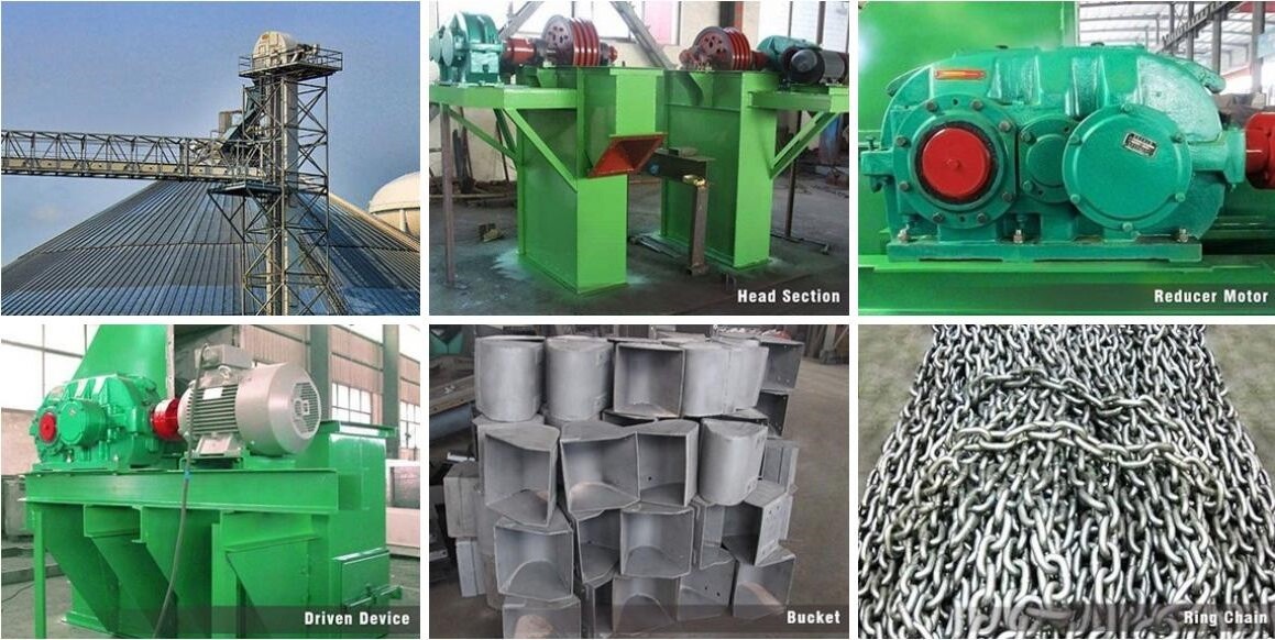 ковшовый элеватор с кольцевой цепью
